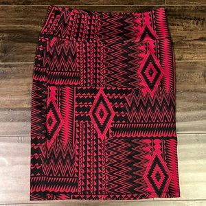 Lularoe Cassie skirt, size medium in black and red